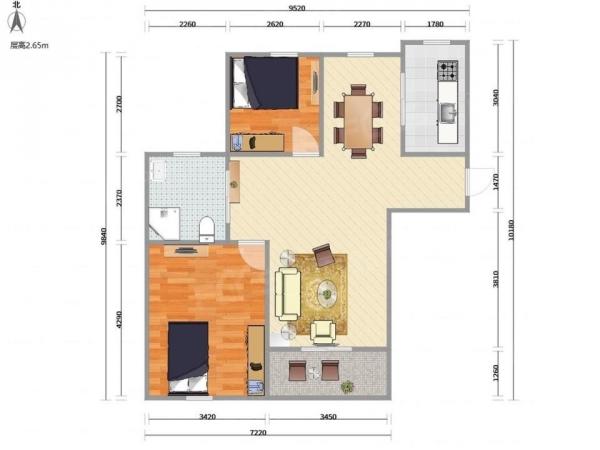 鹤沙航城汇贤雅苑户型图