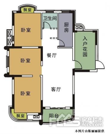 天逸华府桂园118万3室2厅2卫精